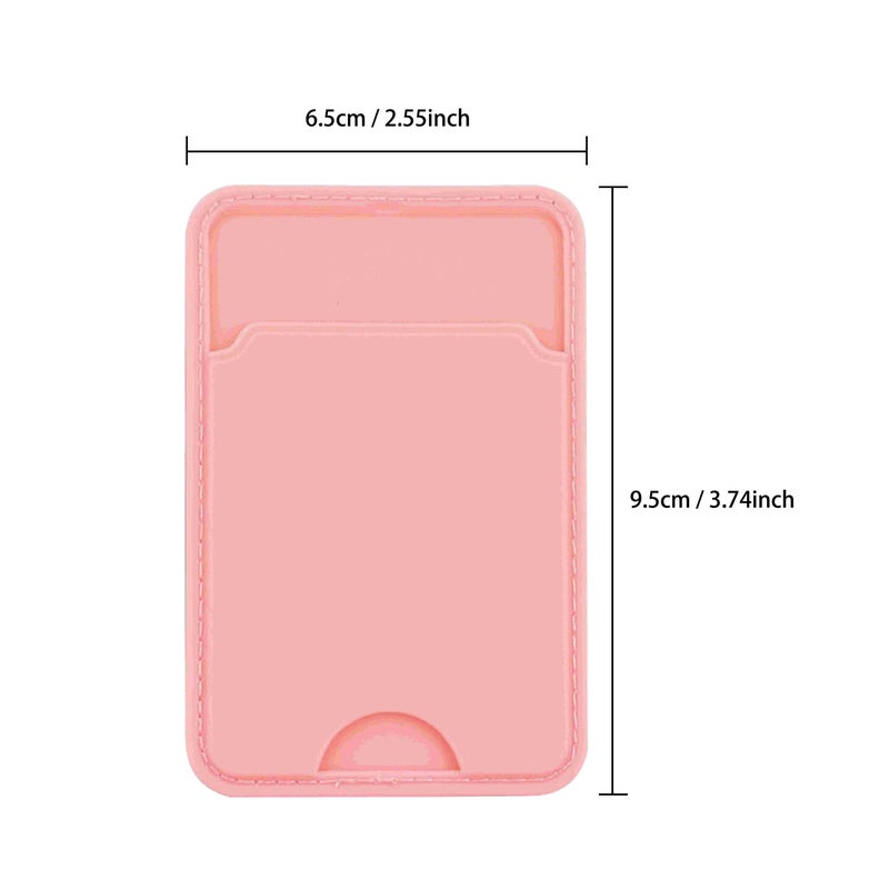 Adhesive Phone Card Holder For Back Of Phone Orange Carrying Case For Credit Cards ID And More Smartphone Compatible Men Women - Image 2