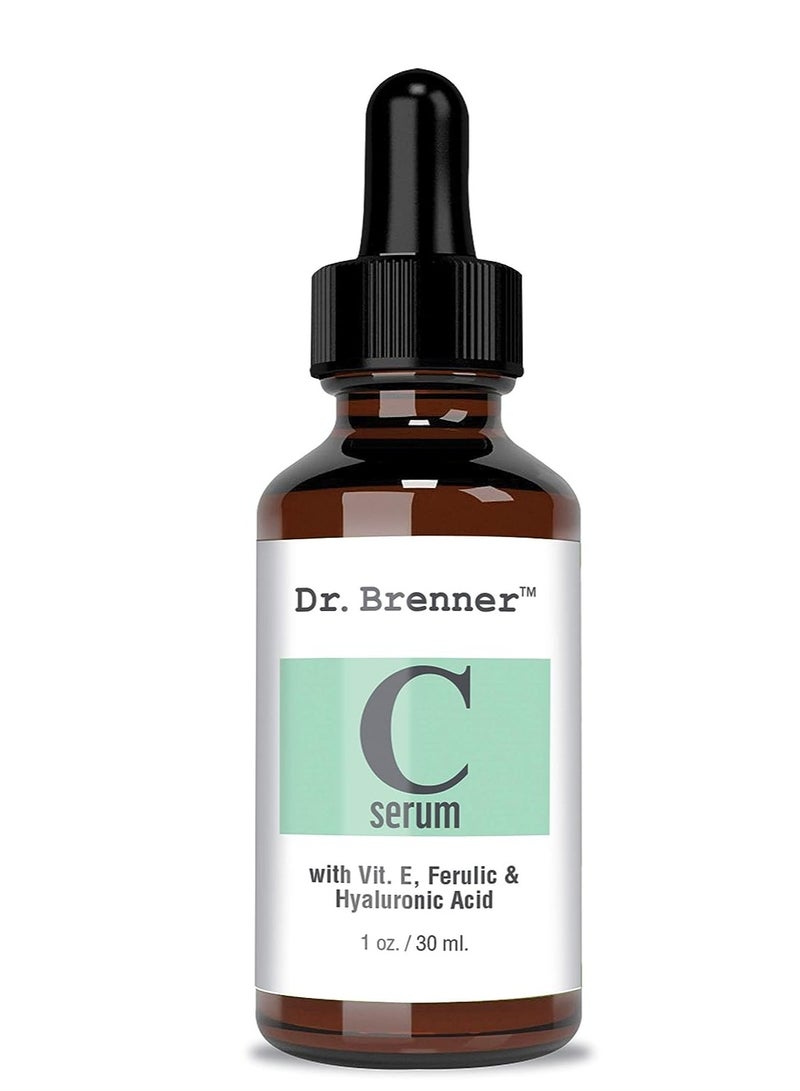Dr Brenner Vitamin C Serum 20% Pure L-Ascorbic Acid, Ferulic Acid, Vitamin E and Hyaluronic Acid for Face and Eyes Natural Anti Aging Anti Wrinkle 1oz. by Dr. Brenner  - Image 1