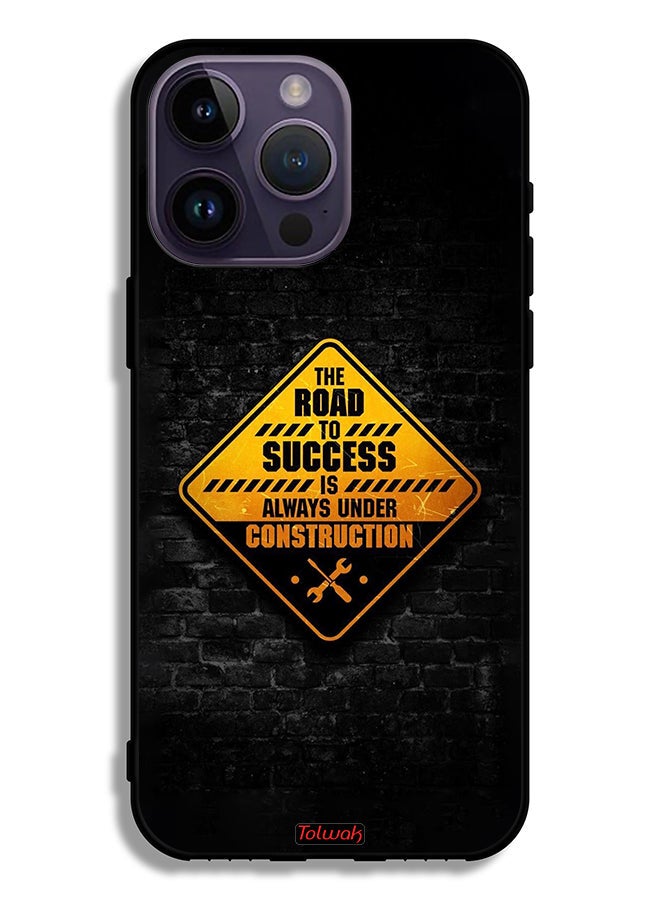 Tolwak Apple iPhone 14 Pro Max Protective Case The Road To Success Is Always Under Construction - Image 2