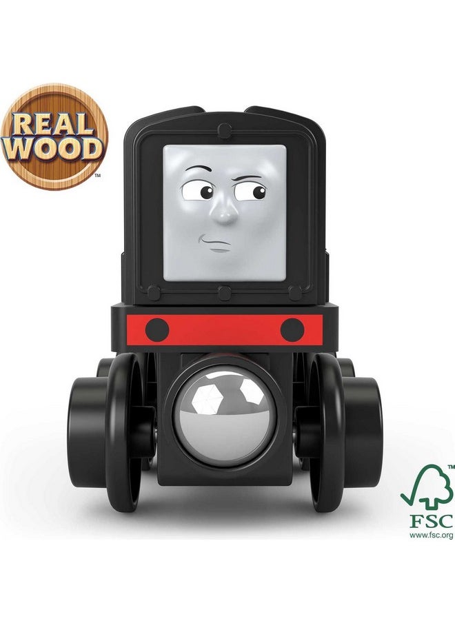 THOMAS & FRIENDS Fisher-Price Thomas & Friends Wooden Railway Diesel Engine, Push-Along Toy Train for Kids Ages 2 and Up  - Image 2