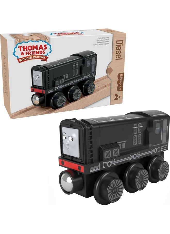 THOMAS & FRIENDS Fisher-Price Thomas & Friends Wooden Railway Diesel Engine, Push-Along Toy Train for Kids Ages 2 and Up  - Image 1