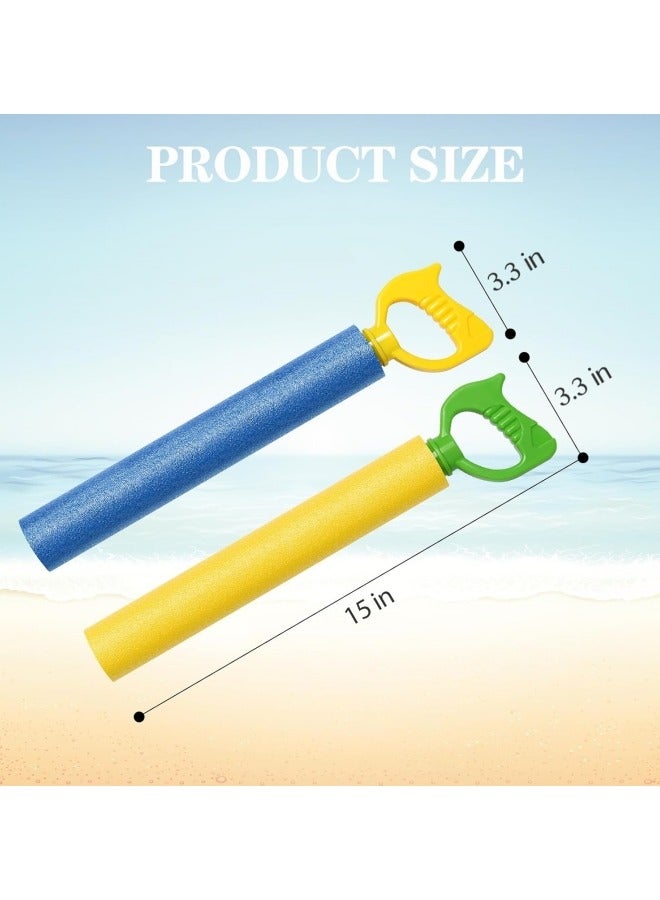 GGEROU 4Pcs Water Blaster Soaker Guns Set,15'' Water Guns with Plastic Handle Outdoor Swimming Pool Beach Summer Fun Party Games - Image 2