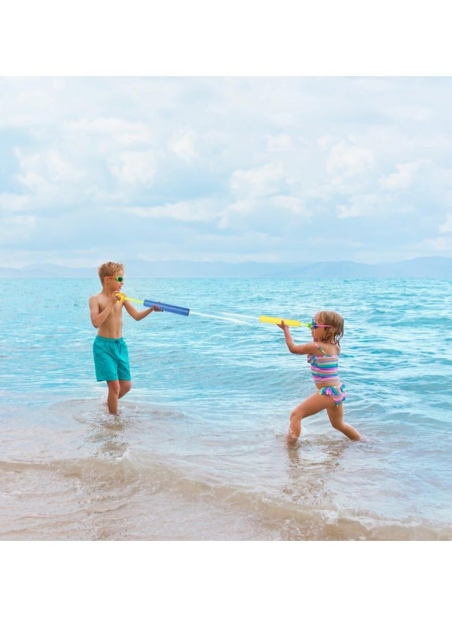 GGEROU 4Pcs Water Blaster Soaker Guns Set,15'' Water Guns with Plastic Handle Outdoor Swimming Pool Beach Summer Fun Party Games - Image 4