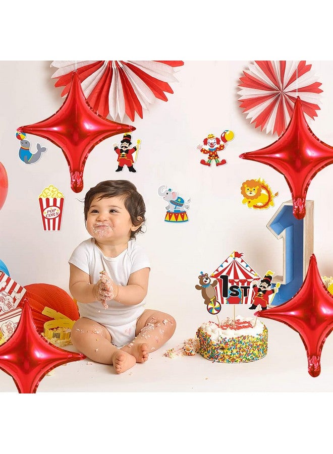 بيشيدا بالون مايلر على شكل نجمة مقاس 18 بوصة - 30 قطعة من بالونات النجوم ذات الزوايا الأربع الحمراء لحفل استقبال الطفل أو الكشف عن جنس الطفل أو حفل الزفاف أو عيد الميلاد أو ديكور حفلات الخطوبة - Image 3