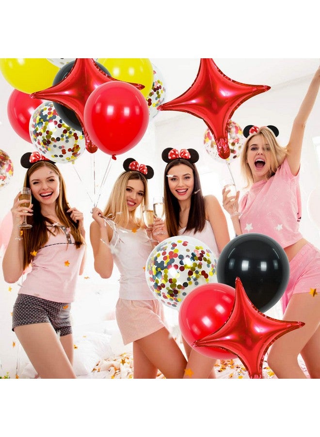 بيشيدا بالون مايلر على شكل نجمة مقاس 18 بوصة - 30 قطعة من بالونات النجوم ذات الزوايا الأربع الحمراء لحفل استقبال الطفل أو الكشف عن جنس الطفل أو حفل الزفاف أو عيد الميلاد أو ديكور حفلات الخطوبة - Image 4