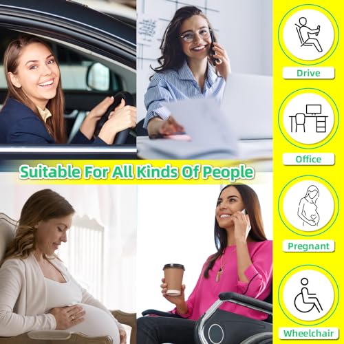 kingphenix Car Seat Cushion with Back Support Pillow: Enhanced Comfort Memory Foam Design for Pain Relief, Ideal for Drivers and Office Use - Ergonomic Lumbar Comfort for Long Sitting - Brown - Image 4