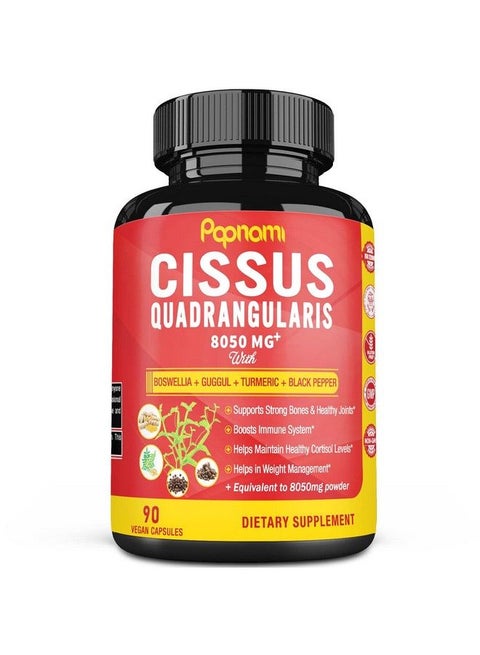 Super Cissus Quadrangularis Extract Capsules Equivalent To 8050Mg With Boswellia Guggul Turmeric Pepper ; 3 Months Supply