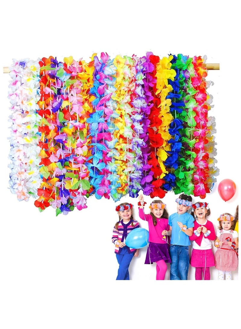 SYOSI Hawaiian Leis Luau Party Favours 36 Counts Tropical Flower for Kids or Adults Supplies Summer Beach Vacation Theme Decorations Birthday 3 Dozen - Image 1