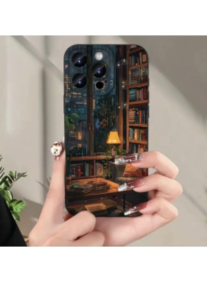 Iphone 15 Pro Max Cover, Creative hot-selling indoor bookshelf pattern mobile phone case suitable for iPhone, Mix Color. - Image 1