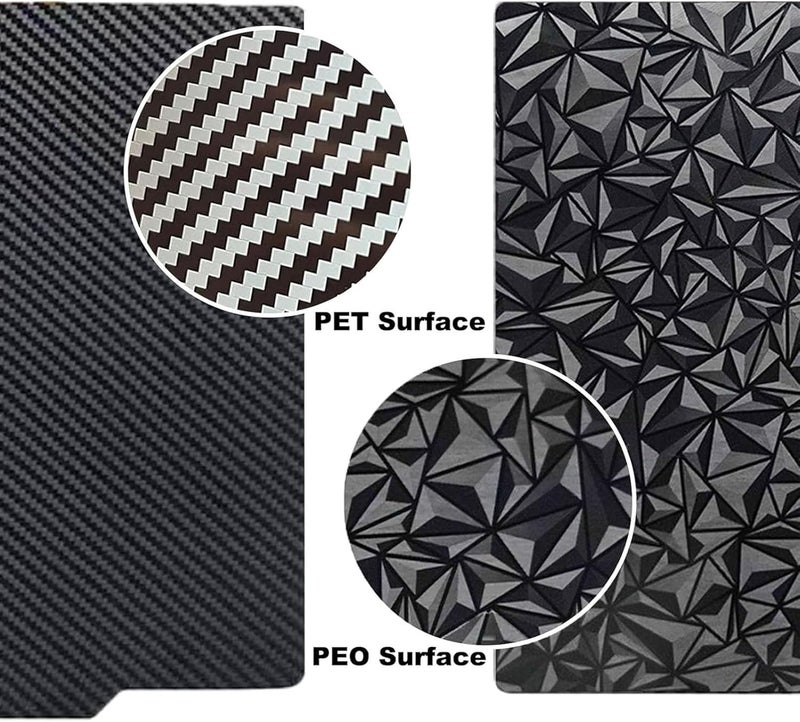 Hilitand Upgraded 350x350mm PEO PET Sheet, Double Sided Coated Spring Steel Build Plate with Glossy PET and Textured PEO Surface, for 2.4 3D Printers - Image 5