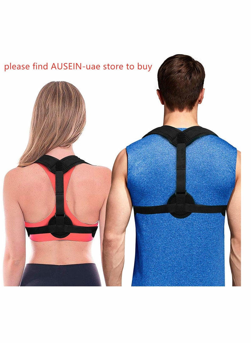 KASTWAVE Back Posture Corrector Posture Brace for Women Men, Invisible Design Effective Comfortable Posture Support for Shoulder, Slouching, Upper Back Pain Relief (Black) - Image 1