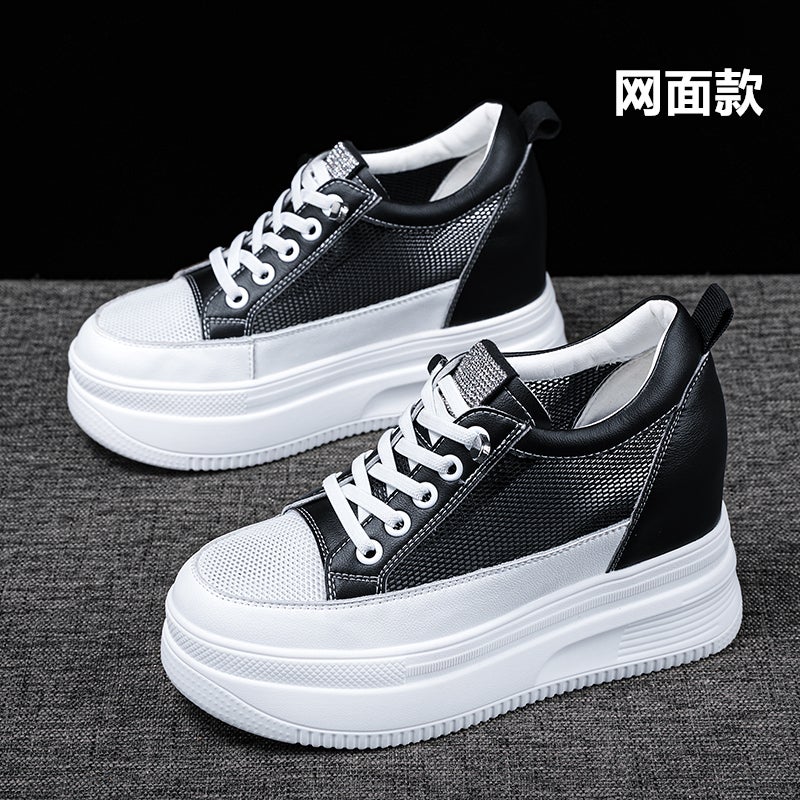 Invisible Inner Height Increasing Women'S Shoes Lightweight Feet Small White Shoes 10Cm Platform Shoes - Image 1