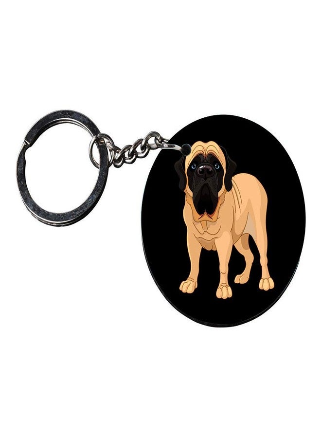Anuman007 | dog keychain for girls | keychain for toyota car Printed Wooden Keychains | Circle Shape Set of 2 keyrings 2x2 inch - Image 3