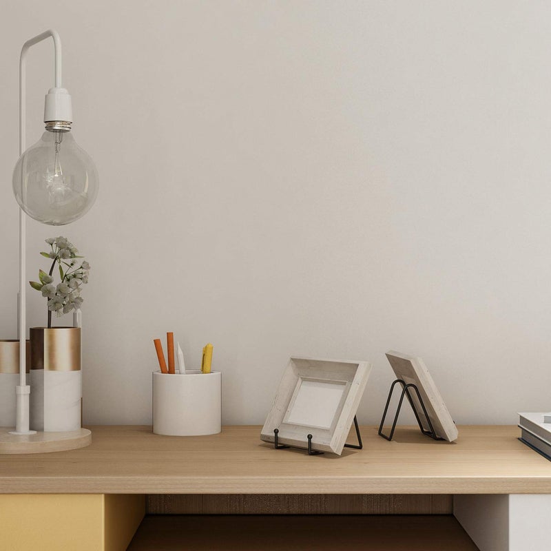 Decolore مجموعة من 5 حوامل عرض معدنية بحامل صغير مقاس 3 بوصات من Decolore - حامل لوحة حديدية سوداء للوحة تزيين الصور وعمل فني للصور (5 قطع) - Image 5