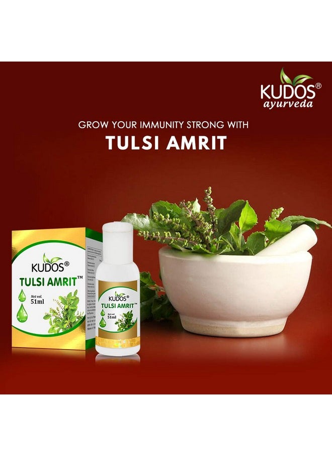 Kudos Ayurveda Tulsi Amrit | Best Tulsi Drops For Immunity Booster - 51Ml | Healthy Lifestyle, Pure Ayuvedic & Safe  - Image 3