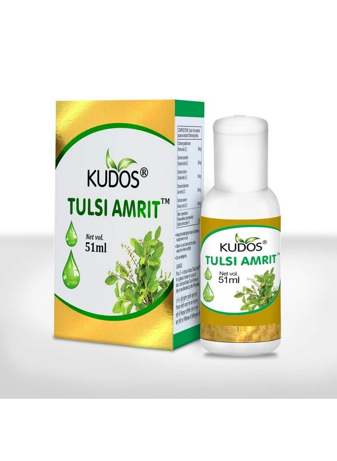 Kudos Ayurveda Tulsi Amrit | Best Tulsi Drops For Immunity Booster - 51Ml | Healthy Lifestyle, Pure Ayuvedic & Safe  - Image 2