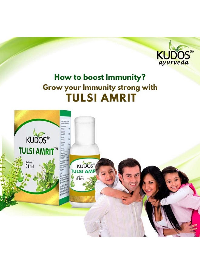 Kudos Ayurveda Tulsi Amrit | Best Tulsi Drops For Immunity Booster - 51Ml | Healthy Lifestyle, Pure Ayuvedic & Safe  - Image 4