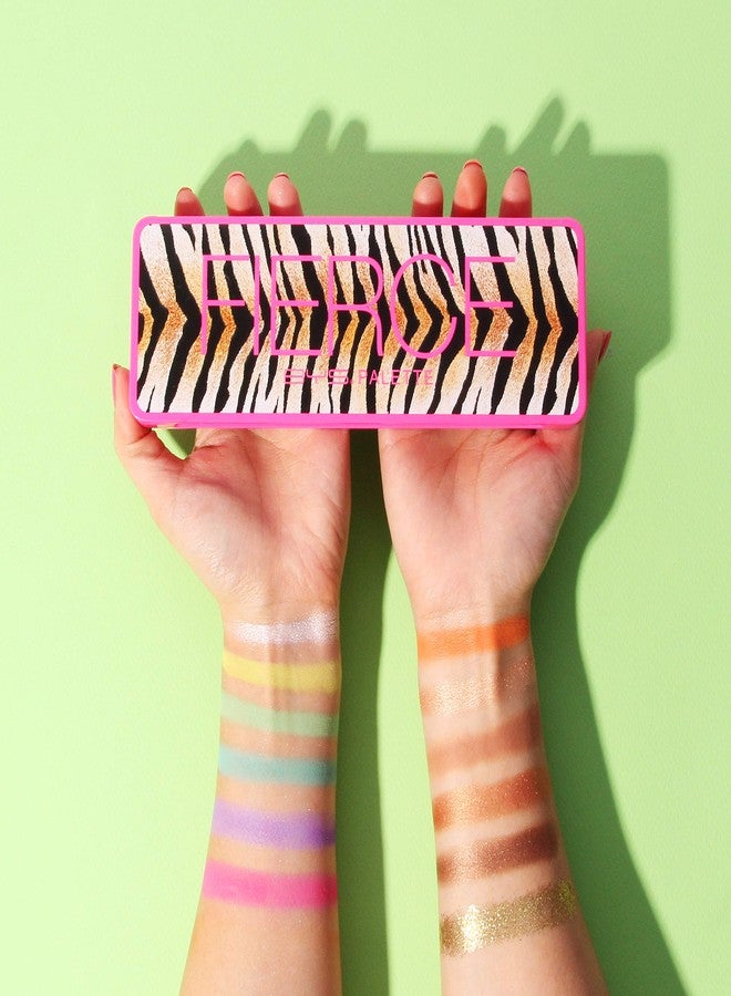 BYS Women's 12-Piece Eye Shadow Palette, Easy Blendable Eye Pigments with Applicator, Fierce - Image 5