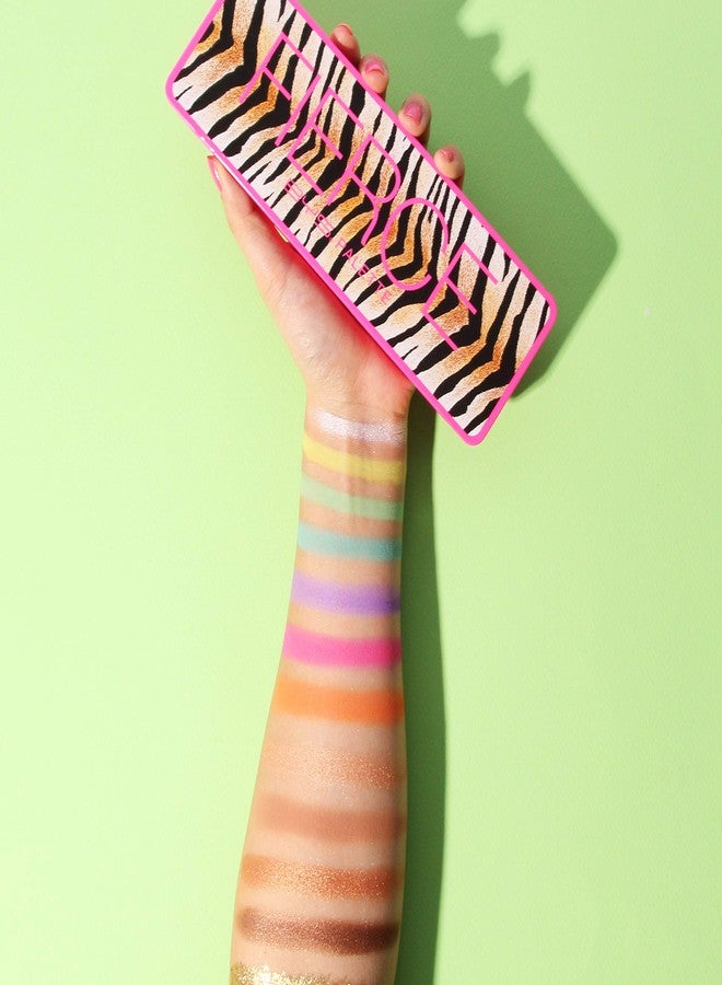 BYS Women's 12-Piece Eye Shadow Palette, Easy Blendable Eye Pigments with Applicator, Fierce - Image 4