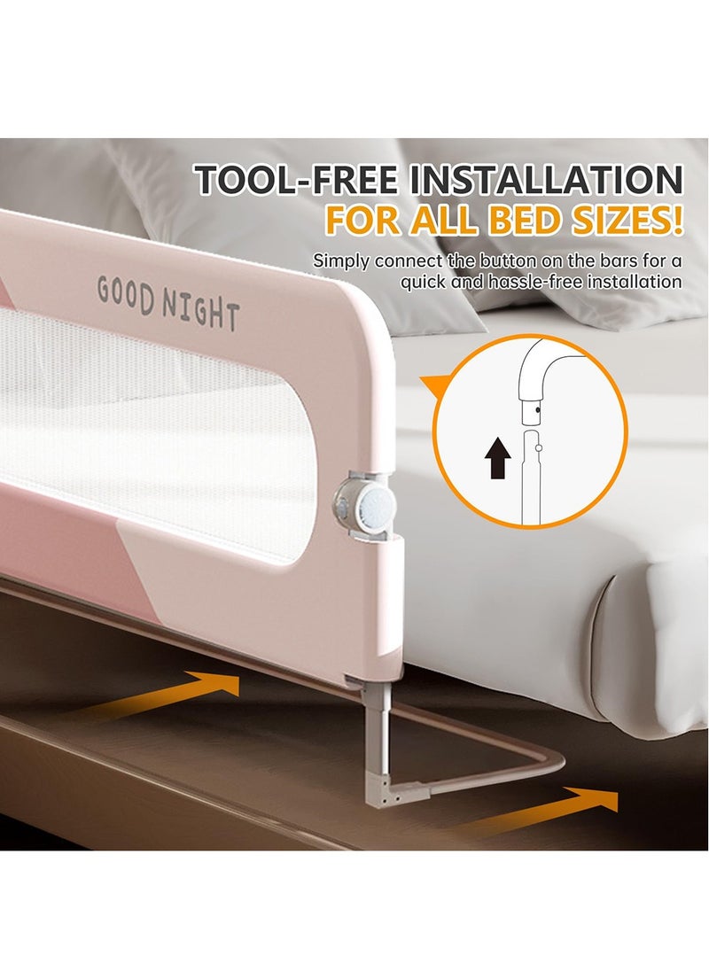 XiuWoo Foldable, Portable Bed Rails Guard Bumper For Kids  - Image 2