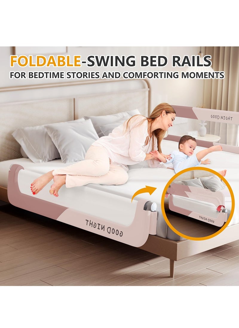 XiuWoo Foldable, Portable Bed Rails Guard Bumper For Kids  - Image 3