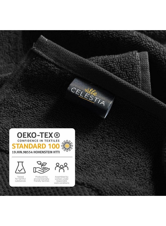 Villa Celestia Black Makeup Towels100% Soft Cotton Reusable Makeup Wipes Luxury Black Makeup Washcloths For Face Pack Of 4 (13X13) - Image 4