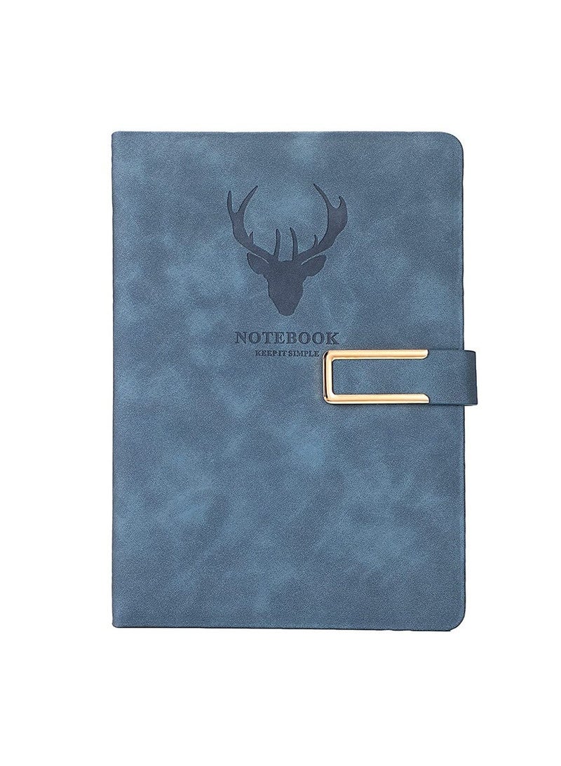 Ruled Journal Notebook, Hardcover Magnetic Clasp Cove, Personal Professional Lined Notebooks, With Pen Loop，360 Pages,Medium 5.6 X 8 Inches, 120 Gsm Thick Paper Gifts （navy Blue） - Image 1