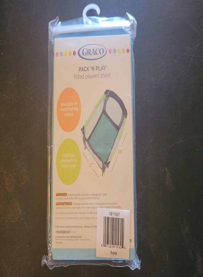 Graco Quick Connect Waterproof Playard Sheets, Aqua - Image 2