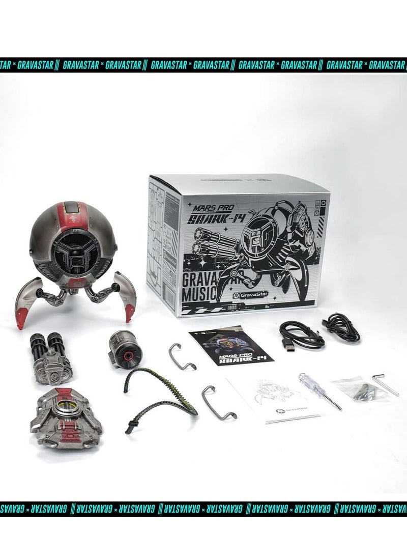 Gravastar G1 Mars Pro Bluetooth Speaker Special Edition Shark 14 Metallic Gray