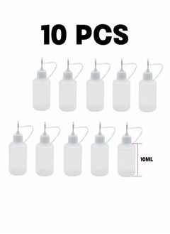 10 Pieces 10ml Precision Tip Applicator Bottle Needle Tip Glue Applicator Bottle DIY Quilling Tool Precision Bottle Needle Bottle Squeeze Bottle
