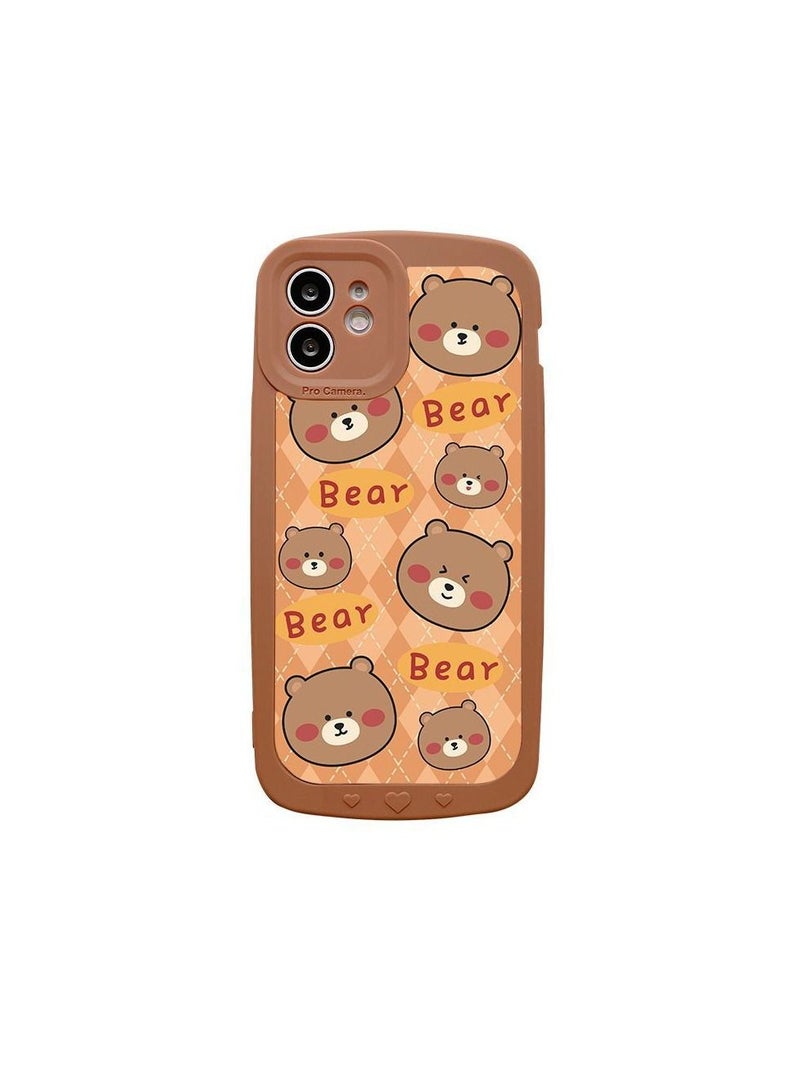 Loquat Cartoon Bear Air Cushion Soft Shell Apple Phone Case