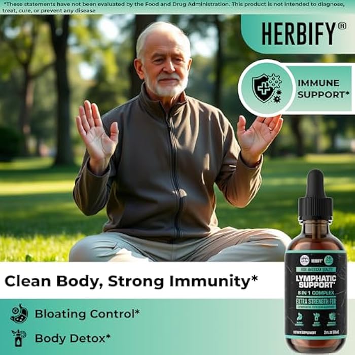 HERBIFY Lymphatic Drainage Drops for Liver Detox & Immune Support - Lymph System Support Drops - Detox Cleanse - 30 Days Supply - 2 Fl Oz Made in USA - Image 5