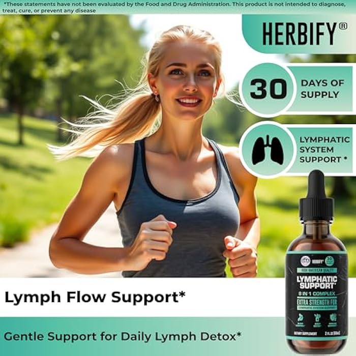 HERBIFY Lymphatic Drainage Drops for Liver Detox & Immune Support - Lymph System Support Drops - Detox Cleanse - 30 Days Supply - 2 Fl Oz Made in USA - Image 3