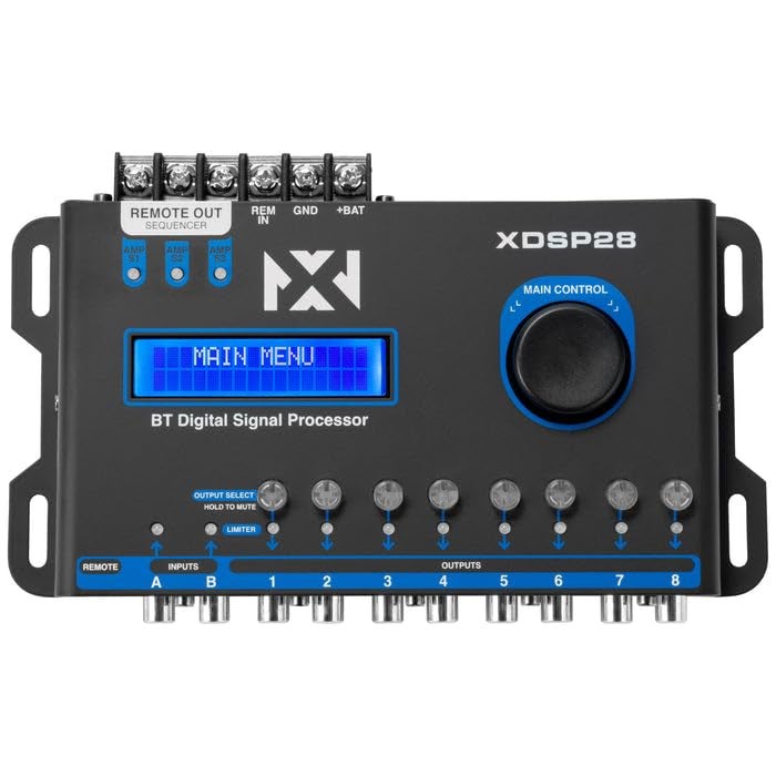 NVX XDSP28 8-Channel X-Series 15 Band Parametric EQ Digital Signal Processor (DSP) with LCD Display, Built-in Bluetooth and Remote Level Controller - Image 2