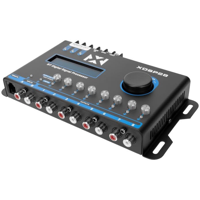 NVX XDSP28 8-Channel X-Series 15 Band Parametric EQ Digital Signal Processor (DSP) with LCD Display, Built-in Bluetooth and Remote Level Controller - Image 4