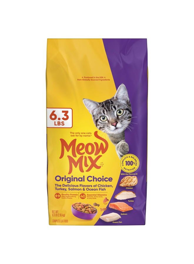 Meow Mix Original Choice Dry Cat Food, 6.3 Pound Bag - Image 1