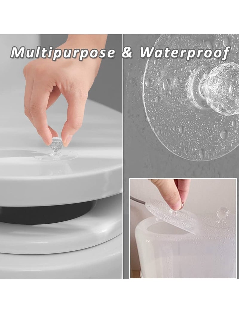 Suntown Cabinet Drawer Knobs, Clear Diamond Crystal Shaped Pulls Handles for Wardrobe, Kitchen Cupboard, Bathroom Dresser, Furniture Door Window, Self-Adhesive Drill Free Push Pull Helper 8 pcs - Image 3