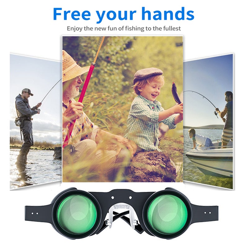 Fishing Binoculars Hands-Free Fishing Binoculars Portable Telescope Focal Length Adjustable for Bird Watching, Sports, Concerts, Theater, and Sightseeing - Image 3