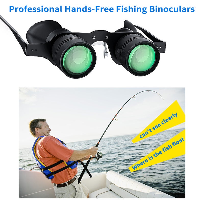 Fishing Binoculars Hands-Free Fishing Binoculars Portable Telescope Focal Length Adjustable for Bird Watching, Sports, Concerts, Theater, and Sightseeing - Image 5