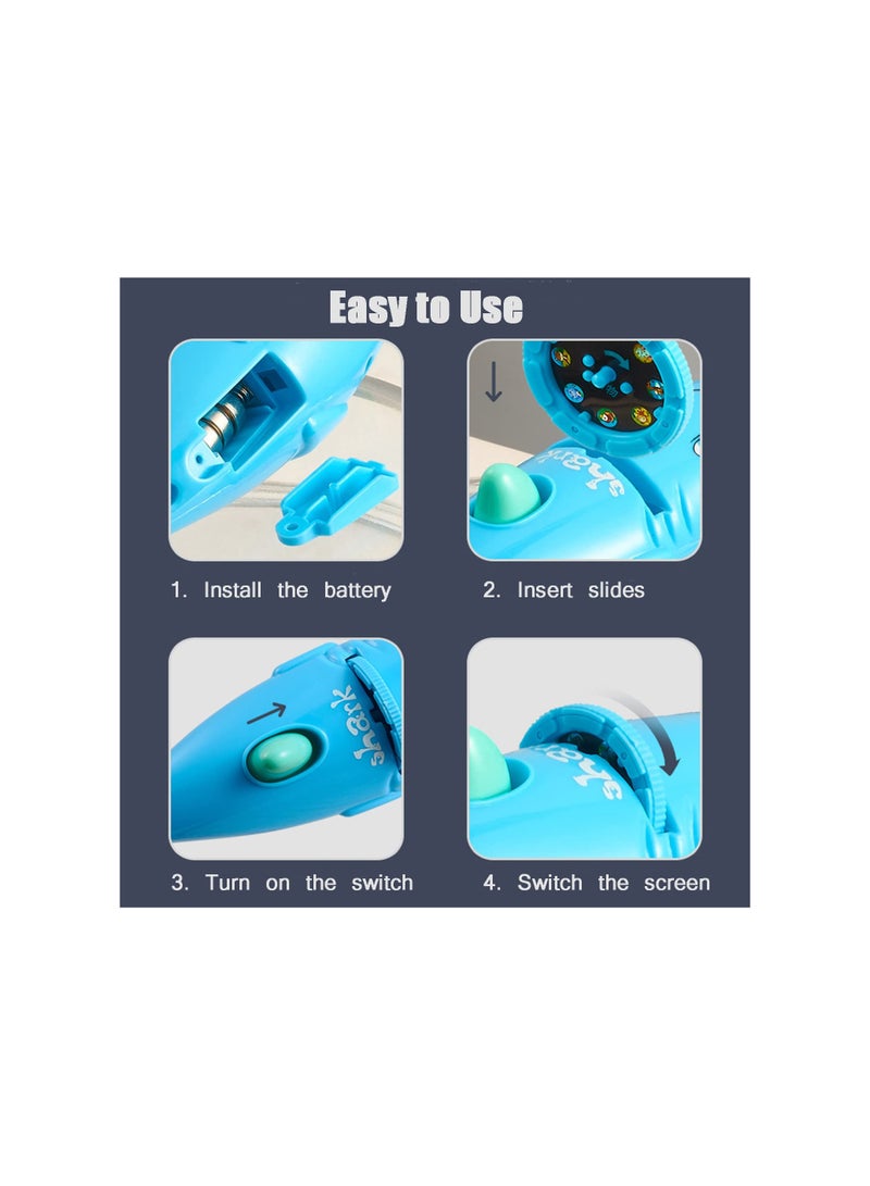 SOLARAE Shark Torch & Projector, Children's Luminous Projection with 16 Cards, Educational Toys for Boys Girls, Shark Gifts Games for Kids, Sea Creatures Toys for Children Age 3 4 5 6 7 Year Old (Blue) - Image 4