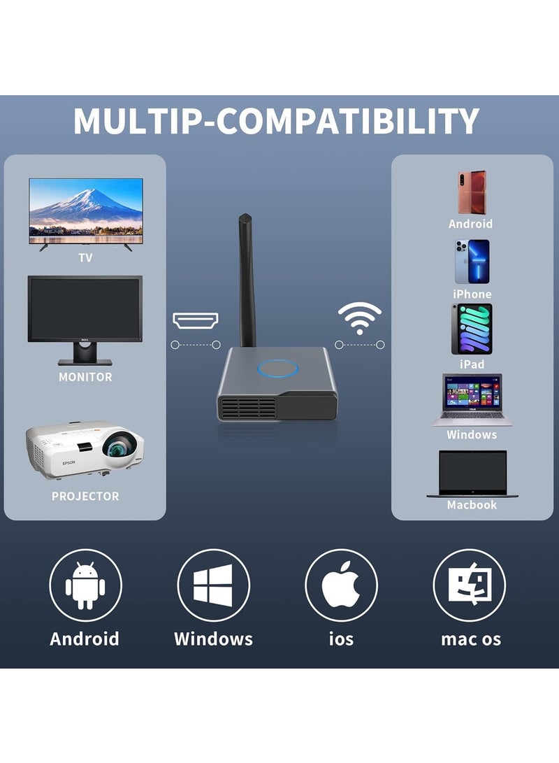 Nanak محول دونجل عرض HDMI لاسلكي 4K، جهاز استقبال لاسلكي، بث وسائط فيديو/صوت/ملف HDMI موسع لاسلكي من اللابتوب، الكمبيوتر الشخصي، الهاتف الذكي إلى جهاز العرض HDTV - Image 3