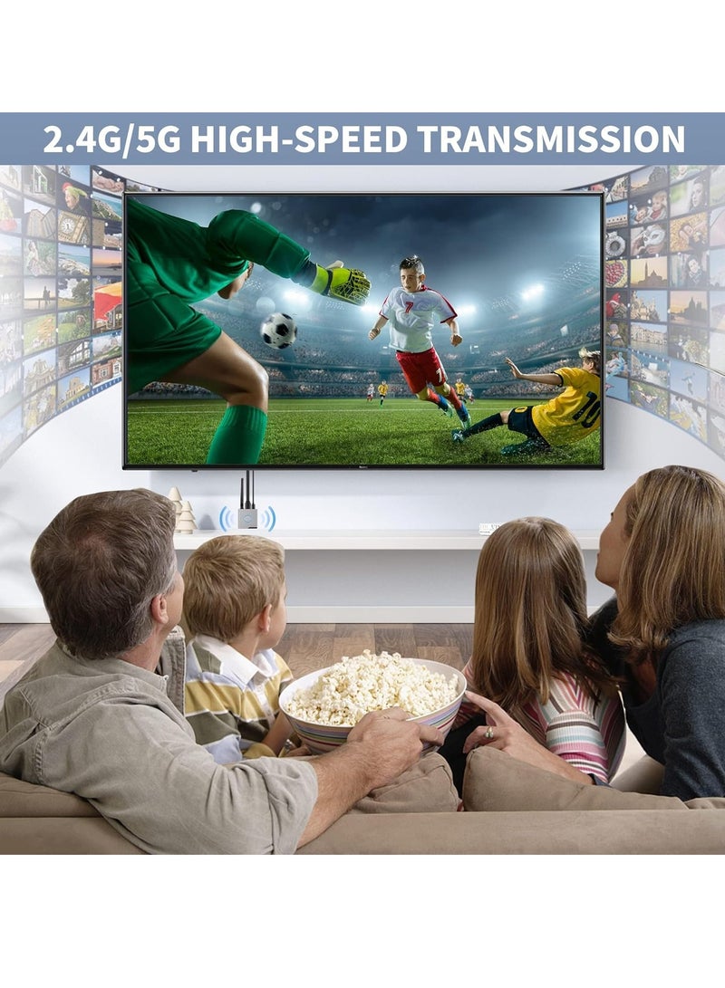 Nanak محول دونجل عرض HDMI لاسلكي 4K، جهاز استقبال لاسلكي، بث وسائط فيديو/صوت/ملف HDMI موسع لاسلكي من اللابتوب، الكمبيوتر الشخصي، الهاتف الذكي إلى جهاز العرض HDTV - Image 5