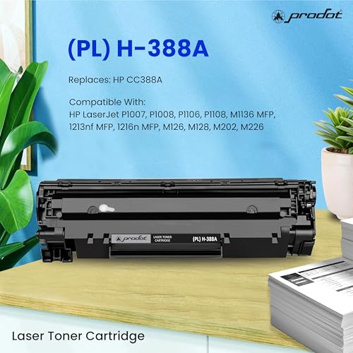 ProDot 388 Toner Cartridge Replaces HP CC388A Compatible with HP LaserJet P1007/P1008/P1106/P1108/M1136 MFP/1213nf MFP/1216n I 1500 Page Yield I 1 Year Warranty (1 PC) - Image 2