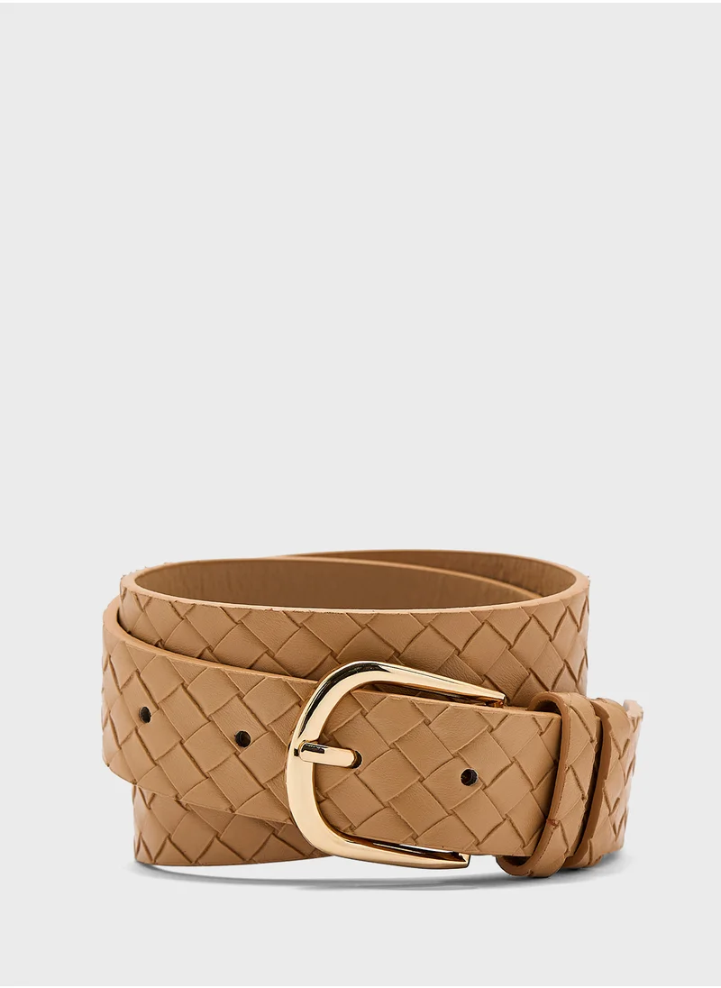 Ginger Weave Textured Belt