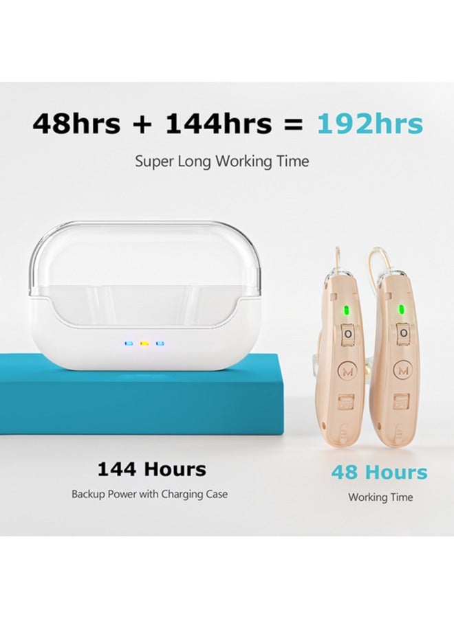 Chixing Rechargeable Hearing Aids for Seniors with Noise Reduction Digital Hearing Amplifiers for Hearing Loss with Charging Box - Image 3