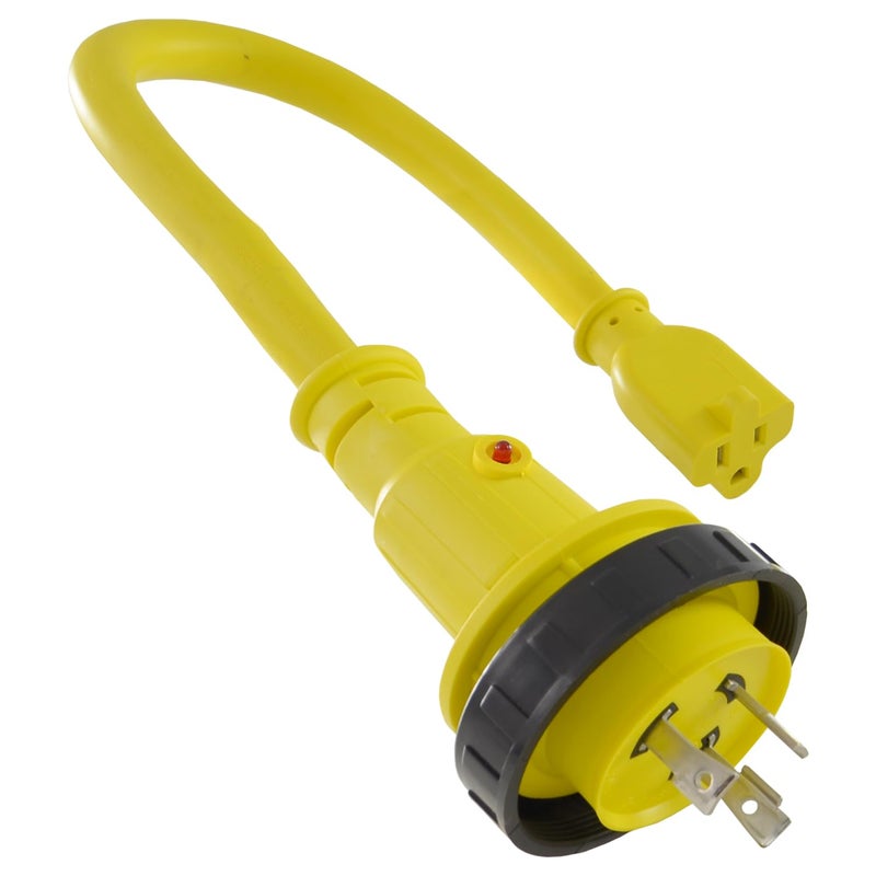 Conntek 17202 L5-30P to 5-15R Pigtail Adapters, Yellow, 1.5 Feet - Image 5