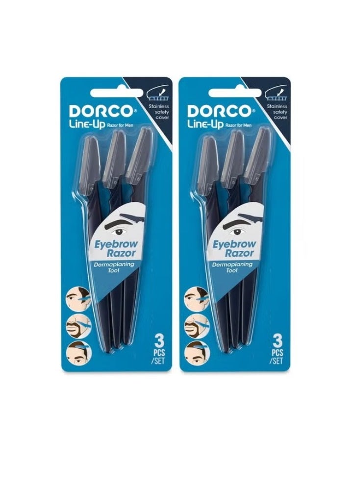 DORCO Orco Lineup Razor For Men The Ultimate Grooming Tool For Mustache Beard (2 Packs) 