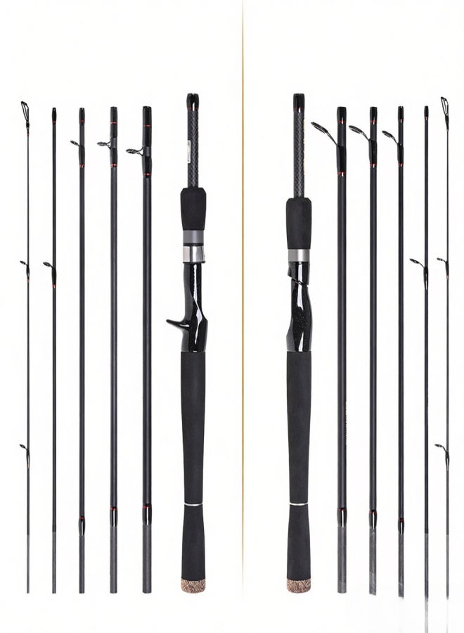 CAPACI 2.1m / 2.4m 6 Sections Carbon Spinning Casting Fishing Rod Lure Fishing Rod Hand Pole Fishing Tackle - Image 3