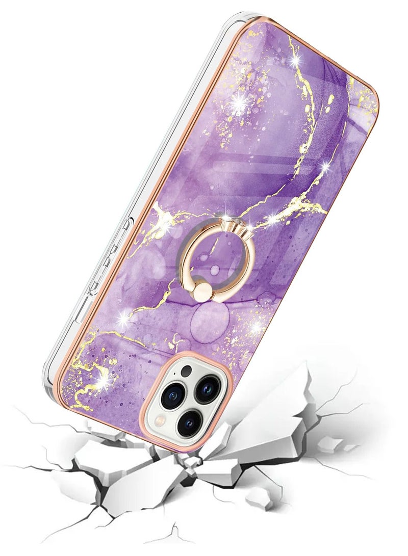 TEAM LUXURY iPhone 13 Pro Max Case Cover with 360° Ring Holder Protection Slim Fit Shockproof Kickstand Non-Slip Protective Women Men Girls Boys Mobile Protector for iPhone 13 Pro Max 6.7" - Image 3