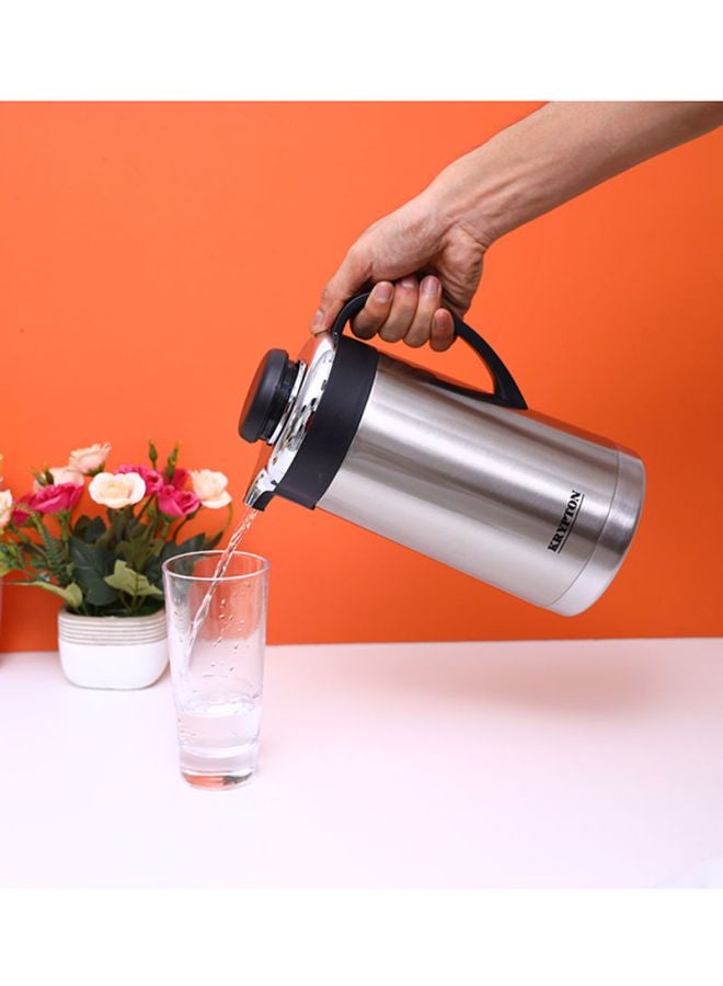 KRYPTON Stainless Steel Vacuum Flask Silver/Black 1.9Liters - Image 4